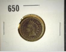 1860 Indian Head Cent, VG.