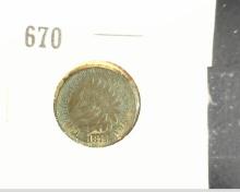 1875 Indian Head Cent, Fine but dark.