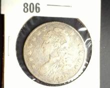 1834 Capped Bust Half Dollar, VF.