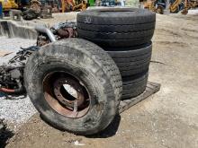Goodyear 425/65R22.5 Tires On Rims