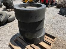 10-16.5 Solid Skid Steer Tires On Rims