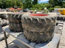 10-16.5 Solid Skid Steer Tires On Rims