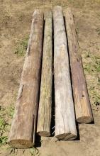 8ft Fence Posts, made from telephone poles,