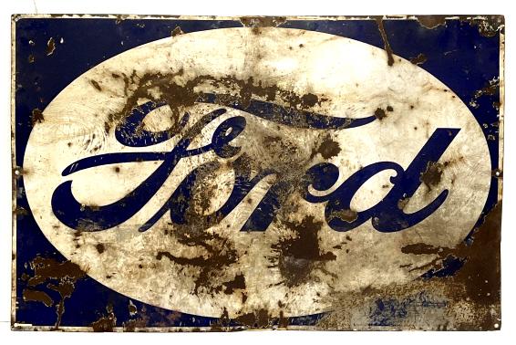 Vintage Ford Motor Company Metal Sign 25 x 39