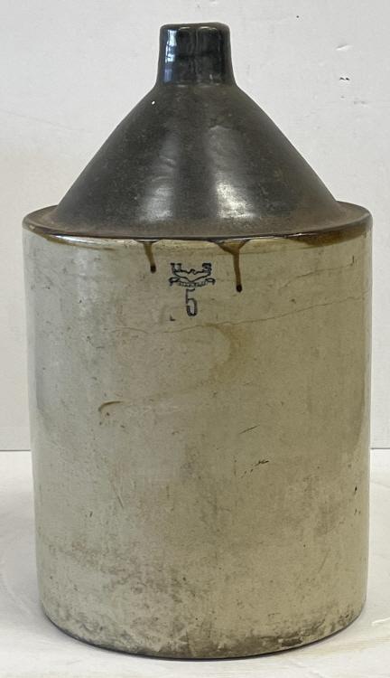 Antique U.S. Standard 5-Gallon Stoneware Jug