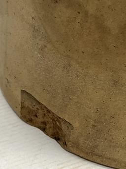 Antique 3-Gallon Molded Handle Stoneware Crock