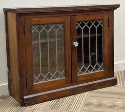 Antique Leaded Glass Display Case