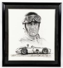 Jaun Fangio Sketch By Robert Stephan Simon