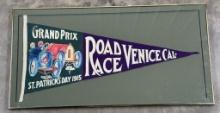 1915 Venice 300 Grand Prix Auto Race Pennant