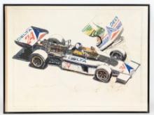 Indy Car Racing Original Art By Ron Burton