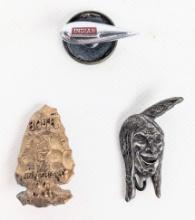 (3) 1930's-40's Indian Motorcycles Pins