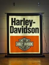 1970's Harley-Davidson Dbl Sided Acrylic Light Up