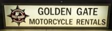 Golden Gate Motorcycle Rentals 6ft Lighted Sign