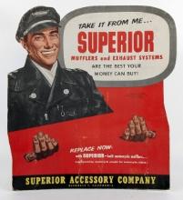 1954 Superior Mufflers Exhaust Countertop Display