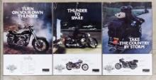 (3) 1970's AMF Harley-Davidson Advertising Posters