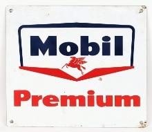 Mobil Premium Gas Porcelain Pump Plate