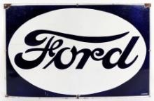 Ford in Oval Single Sided Porcelain Sign