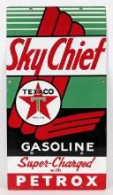 Texaco Sky Chief Gasoline w/ Petrox Pump Plate