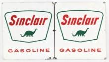 (2) Sinclair Gasoline Porcelain Pump Plates
