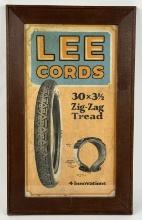 Early Lee Cords Automobile Tires Countertop Sign