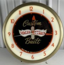 Vogue Tyres Neon Glo-Dial Style Advertising Clock