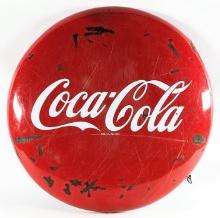 3ft Coca-Cola Script Porcelain Button Sign