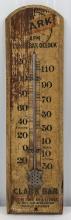 Early Wood Clark Bar Candy Advertising Thermometer