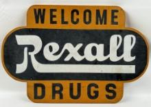 3ft Vintage SSW Rexall Drugs " Welcome" Sign