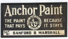 Early 5ft SST Smaltz Anchor Paints Sign