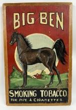 Vintage Big Ben Tobacco Hand Painted Wood Sign