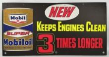 Vintage Mobil Super Mobil Oil Advertising Sign