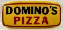 Vintage Domino's Pizza Embossed Plastic Sign