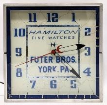Vintage Hamilton Fine Watches Advertising Clock
