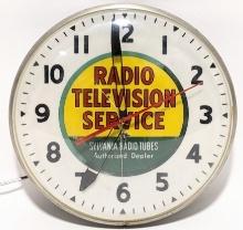 Vintage Sylvania Radio Tubes Advertising Clock
