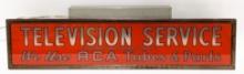 RCA Television Service Lighted Advertising Sign