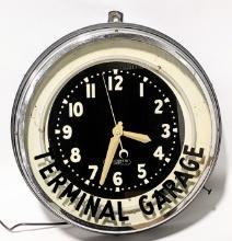 Terminal Garage Advertising Neon Glo-Dial Clock