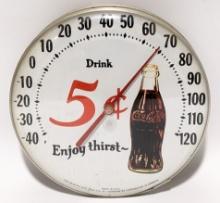 Coca-Cola Advertising Jumbo Dial Thermometer