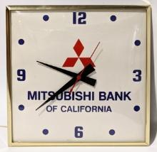 Vintage Mitsubishi Bank Advertising Clock
