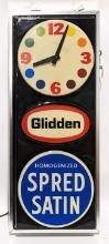 Vintage Glidden Paints Advertising Clock