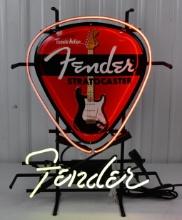 Fender Guitar Neon Advertising Fantasy Sign