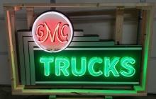 GMC Trucks Tin Neon Sign
