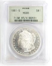 1881-S U.S. Morgan Silver Dollar PCGS MS 65