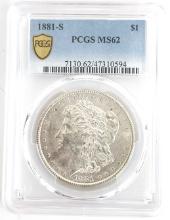 1881-S U.S. Morgan Silver Dollar PCGS MS 62