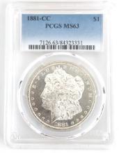 1881-CC U.S. Morgan Silver Dollar PCGS MS 63