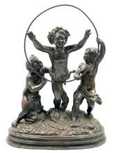 Maitland-Smith Ltd. Bronze Children Sculpture