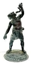 1890 Grand Tour Bronze Silenius Bacchus Sculpture
