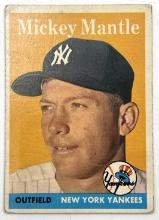 1958 Topps # 150 Mickey Mantle Baseball Card