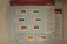 2 PAGES OF STAMPS FROM THE "50 YEARS OF U.S.