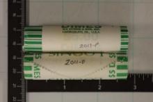 2-SOLID DATE $5 ROLLS OF 2011-P & D ROOSEVELT DIME