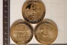 3-1.2 OUNCE SOLID BRONZE PF MEDALS: EACH